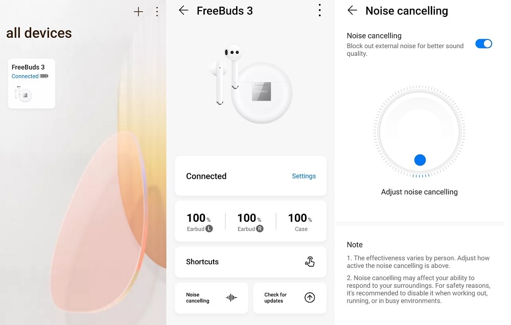 AI Life Huawei FreeBuds 3 Huawei FreeBuds 3 AI Life