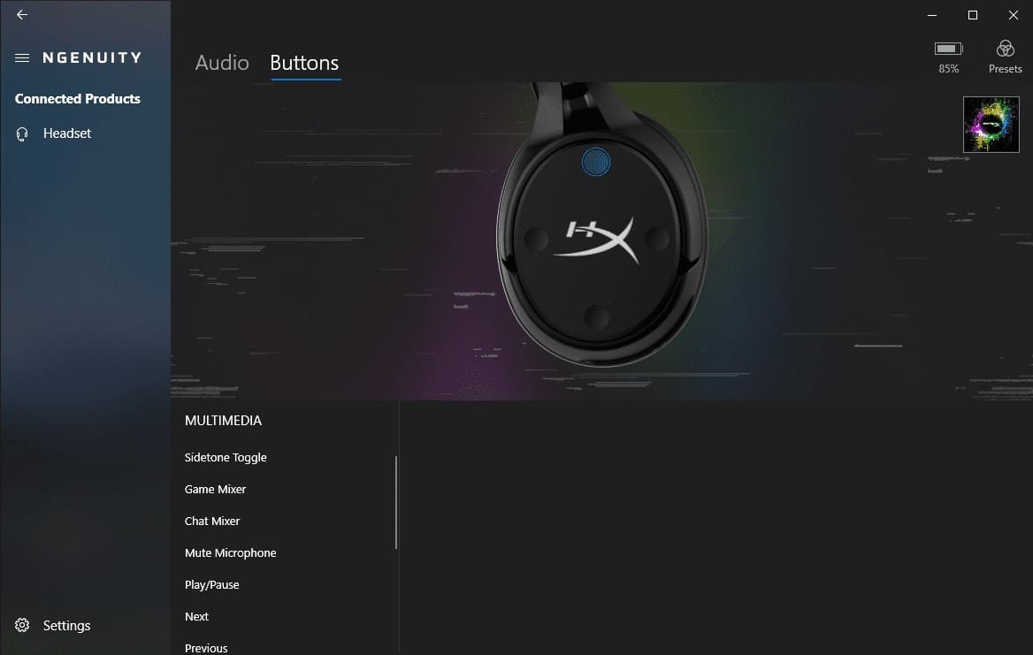 Приложение HyperX Ngenuity