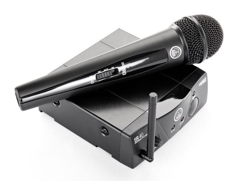 Мини единичен вокален комплект AKG WMS40 Най-добрите безжични микрофони AKG WMS40 Mini Single Vocal Set